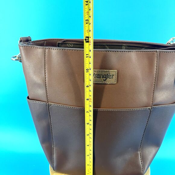 Wrangler Crossbody Bag for Women Vegan Leather Bucket Handbag - Picture 5 of 12